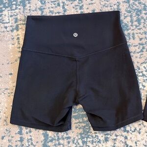 lululemon athletica Black High-Waist Bike Shorts - Pair